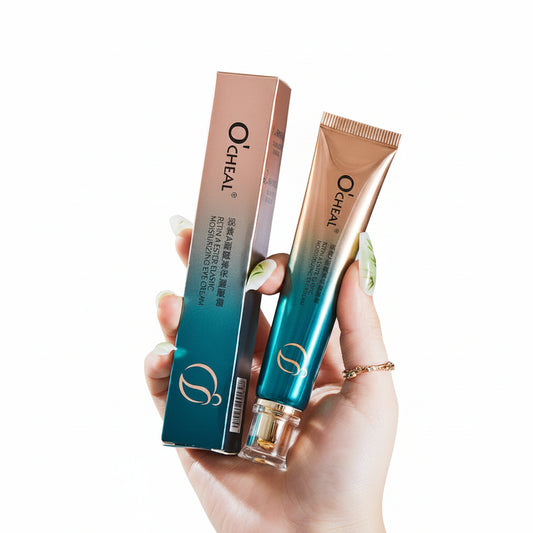 LUNAJIN Smoothing Eye Cream packaging against teal background